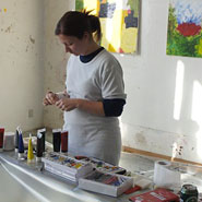 kunst i atelieret på den gamle skole